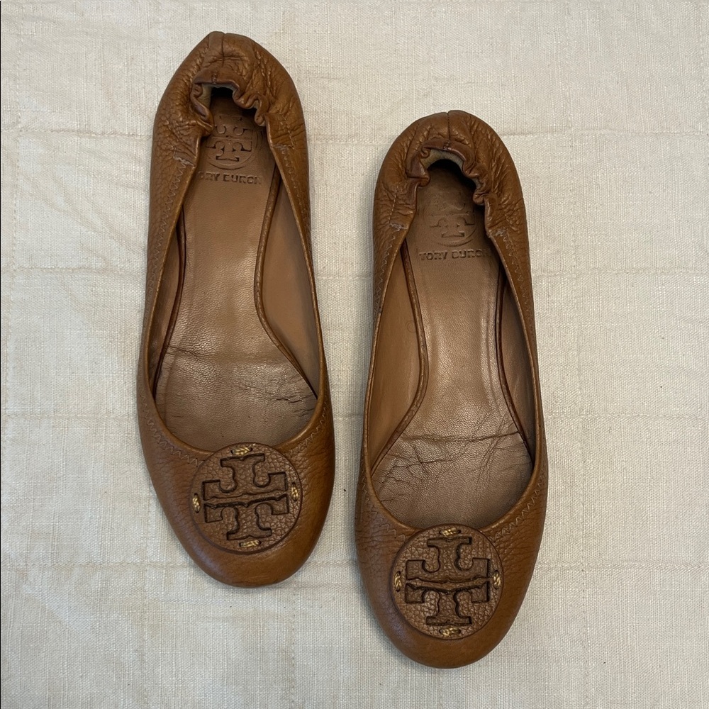Tory Burch Tan Leather Flats